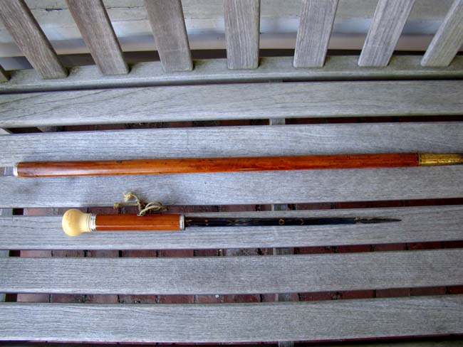 A FABULOUS 19th century silver mounted Sword Cane with Ivory knob circa 1840 — image 5